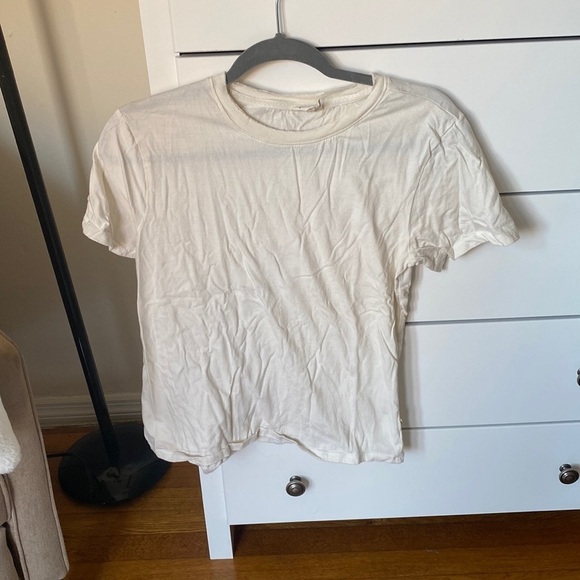 Easy Standard Vintage Relaxed Crew Neck T-shirt, vanilla, size M - Picture 1 of 8